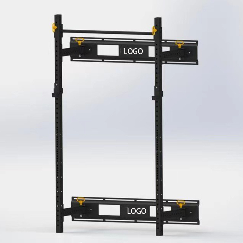 Customized Commercial Functional Fitness Gym Equipment Adjustable Foldable Wall Mounted Squat Power Rack