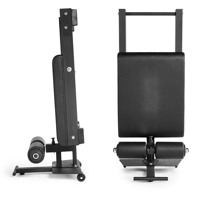 Multi Function Nordic Gym Fitness Black Floor Glute Ham Hip Developer Bench Strength Training Roman Weight Chair Trust Machine