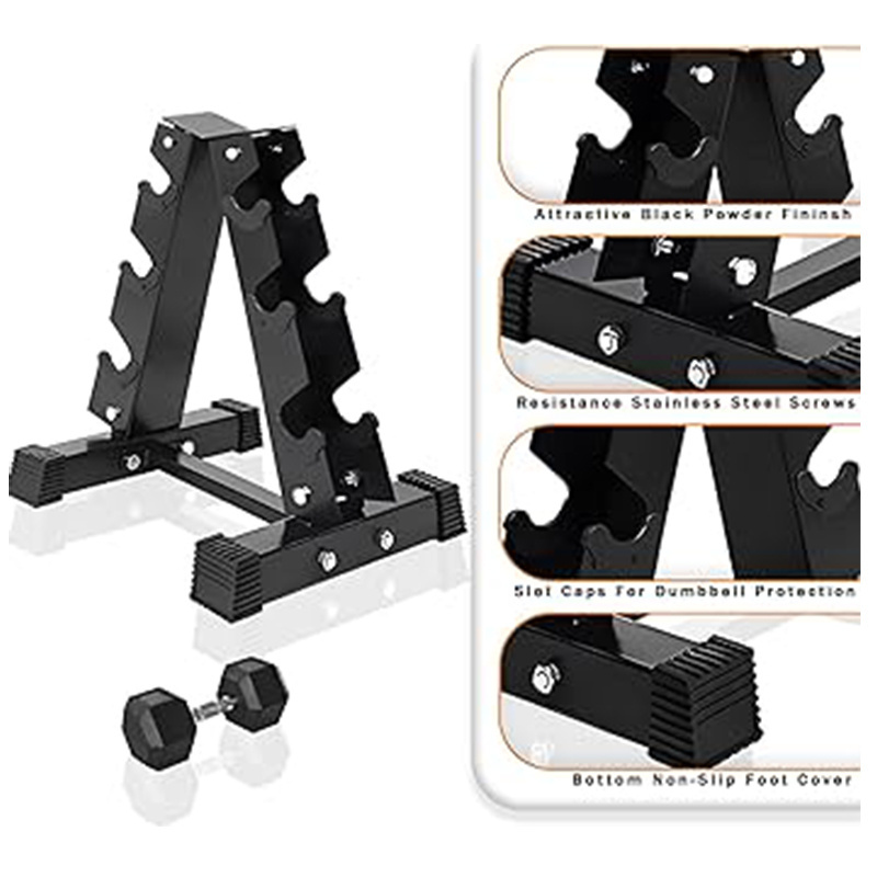 Weight Training Home A-Frame Vertical Dumbbell Set Storage Rack Holder Gym Equipment Hex 3 4 5 6 10 Tier Dumbbell Rack