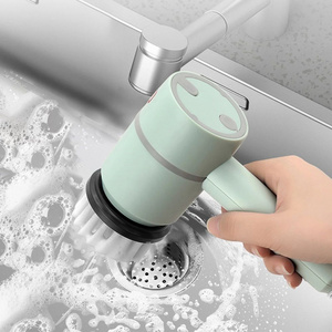 Usb Rechargeable 1200mA Kitchen Dishwashing Electric Spin Automatic Cordless Kitchen Rotating Scrubber