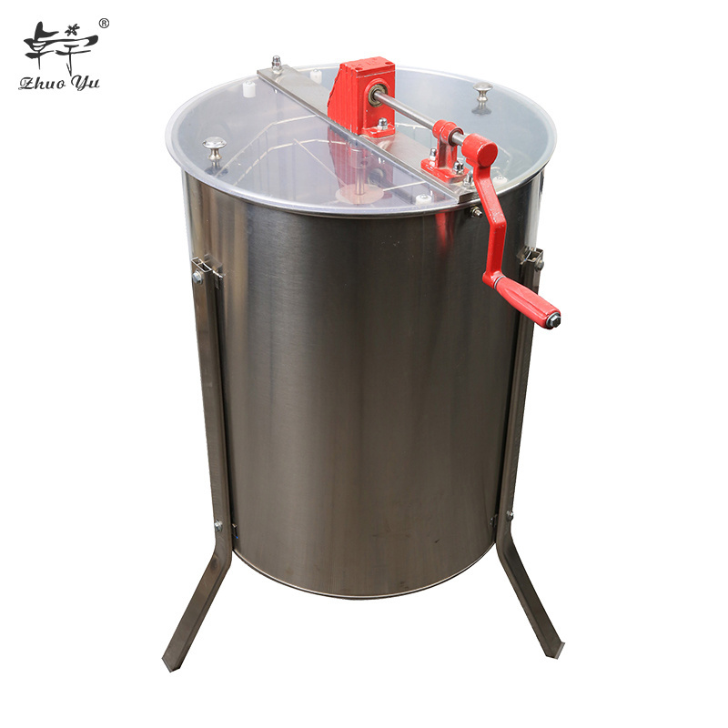 4 Frames Manual Honey Extractor/304 Stainless Steel Honey Shaking Machine Used for Honey Centrifuge