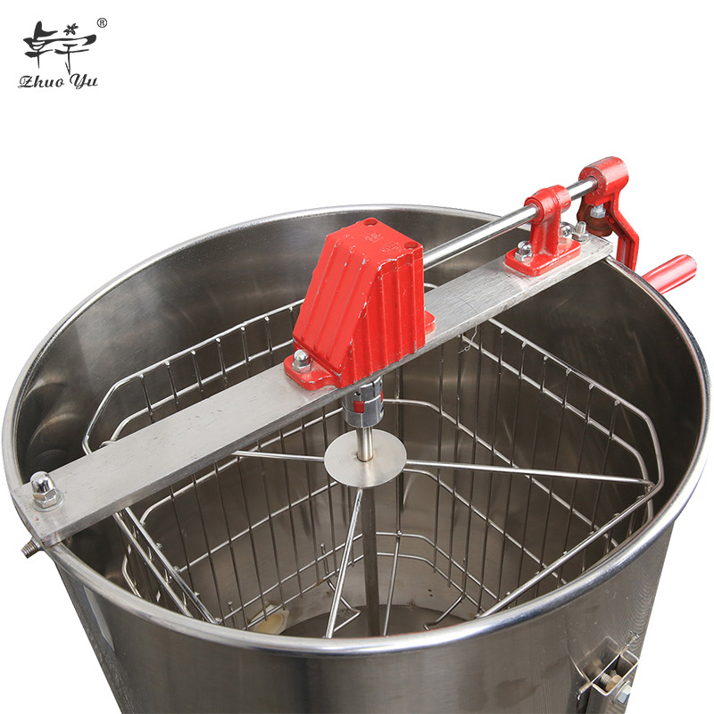 4 Frames Manual Honey Extractor/304 Stainless Steel Honey Shaking Machine Used for Honey Centrifuge