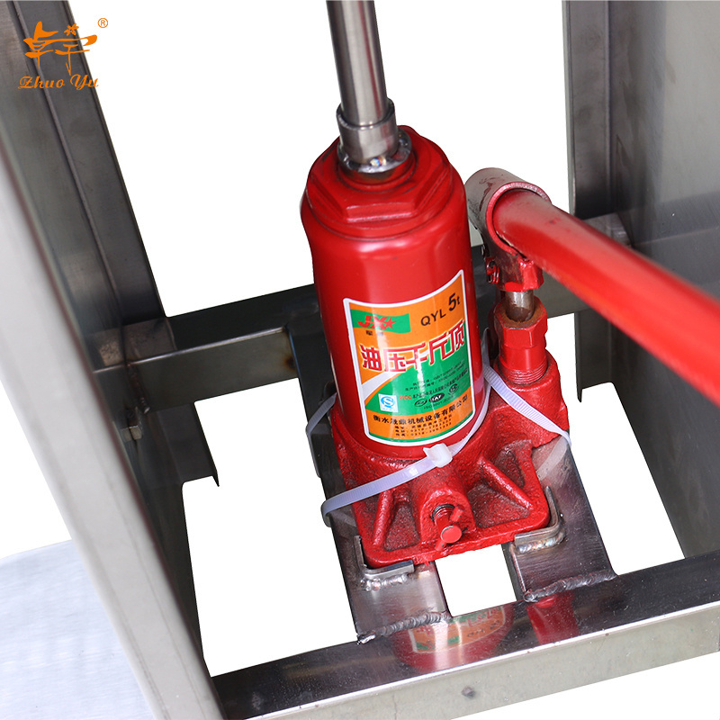 Commercial manual hydraulic jack honey press machine fruits and vegetables press squeezer stainless steel hand grape juicer