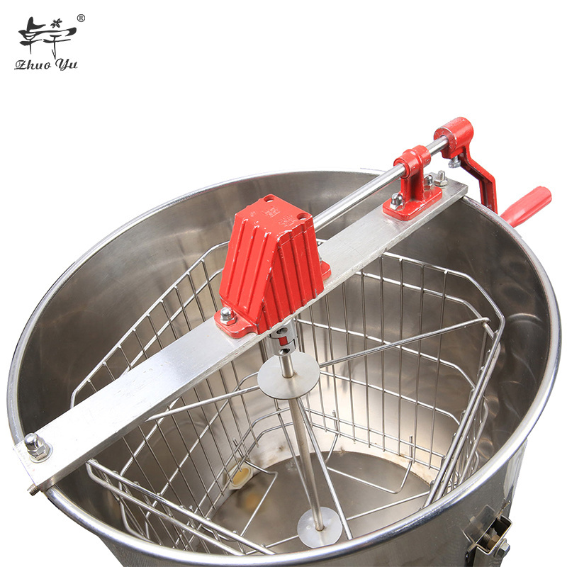 4 Frames Manual Honey Extractor/304 Stainless Steel Honey Shaking Machine Used for Honey Centrifuge