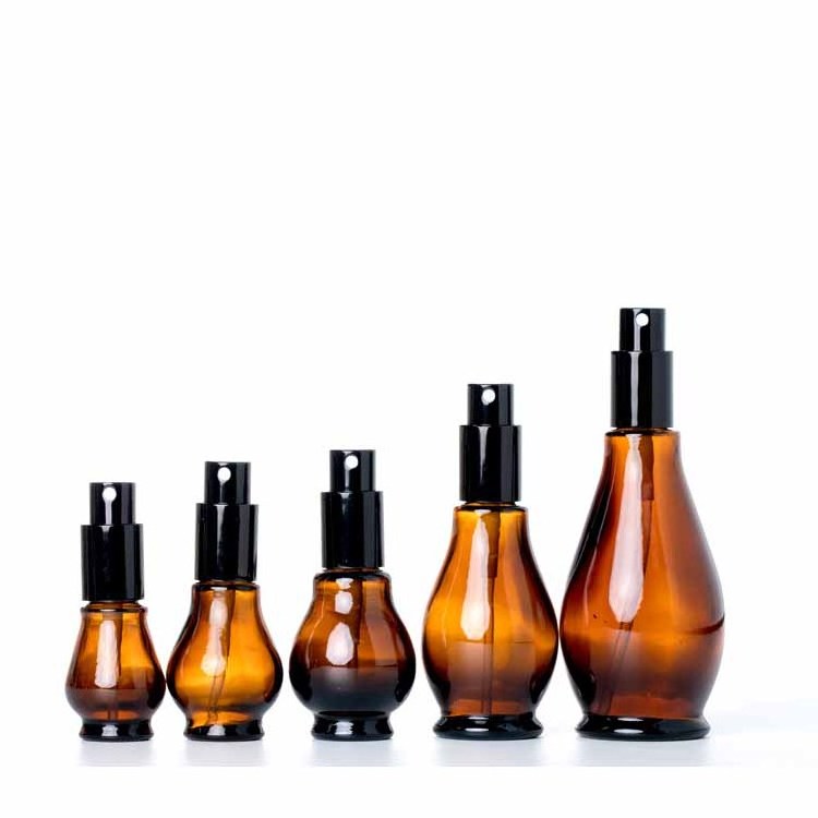 10 20 30 50 ml amber essential oil bottle dark glass perfume spray bottle with aluminum spray pump