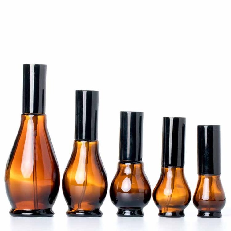 10 20 30 50 ml amber essential oil bottle dark glass perfume spray bottle with aluminum spray pump