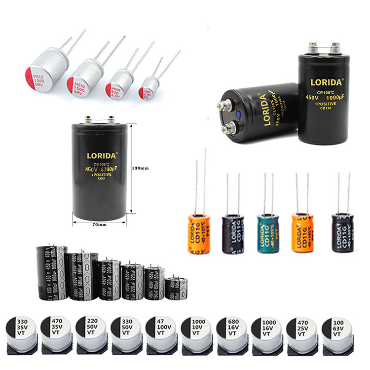 Factory 160V 100UF 13*21Mm Aluminum 2200Uf 16V 4700Uf 120V Aluminum Electrolytic Capacitor