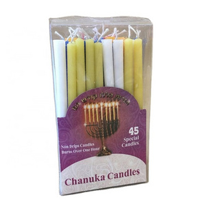 Hanukka Candle Long Lasting Time China Paraffin Wax Colored Candle