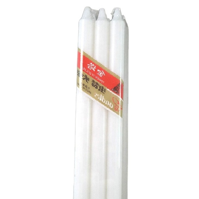 thin pillar white candles/bulk candle wax