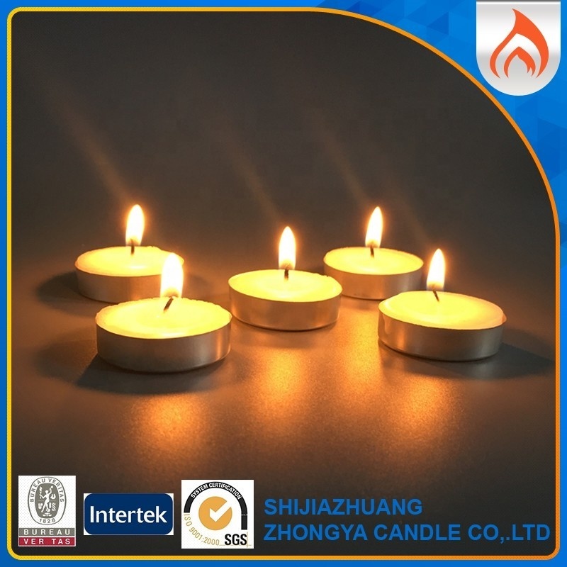 100% paraffin wax white color tea light candle/tealight candle /white candle shijiazhuang zhongya candle factory