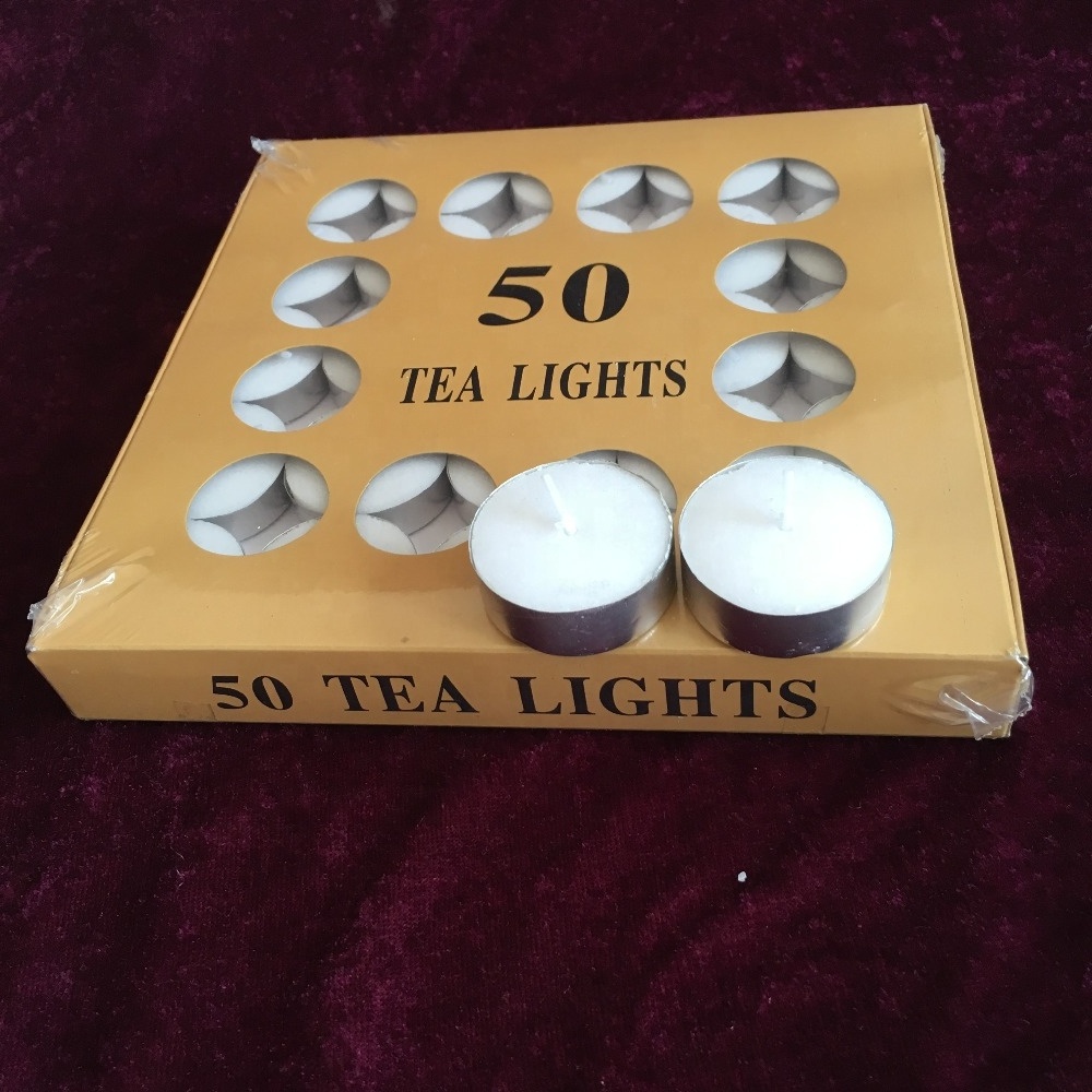 100% paraffin wax white color tea light candle/tealight candle /white candle shijiazhuang zhongya candle factory