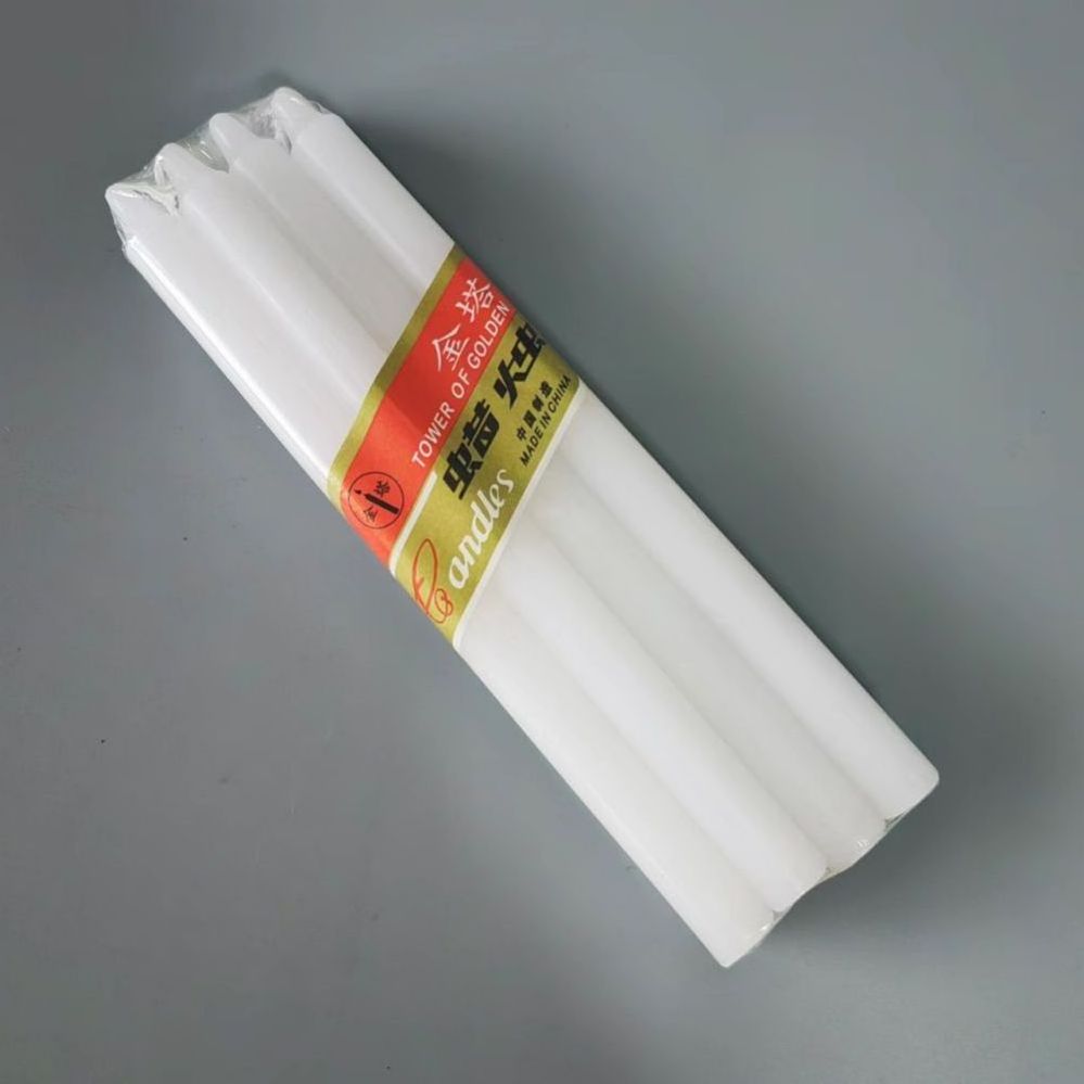 super white candle for household emergency situation