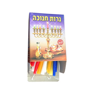 Bulk Multicolored Decorative Chanukah Candles 7 day candles wholesale