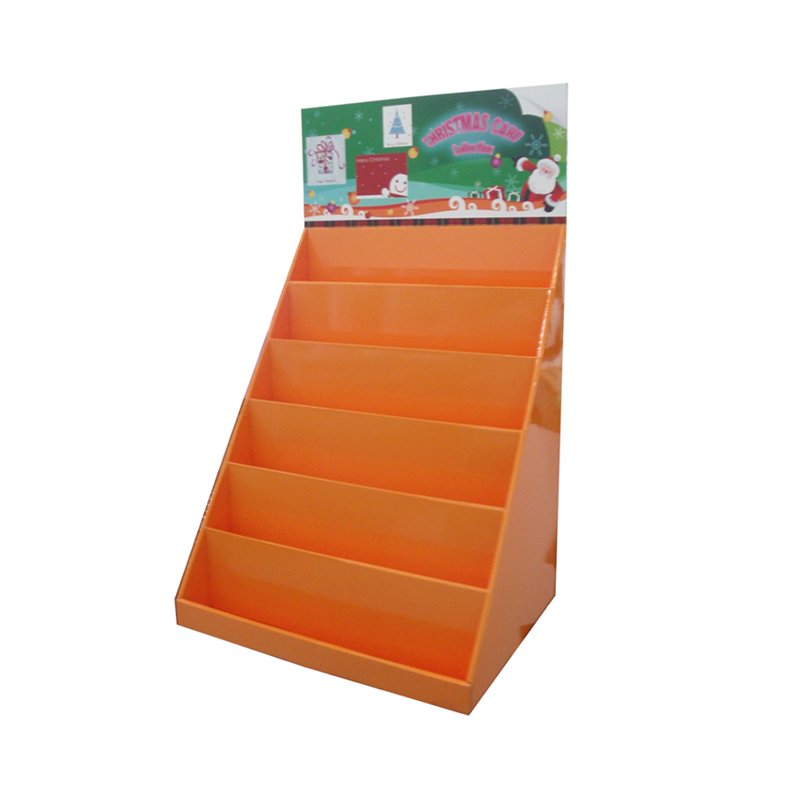 Custom POP Tiers Cardboard CD Table Display Corrugated Paper Counter top Display Stand for Books