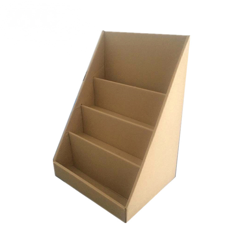 Custom POP Tiers Cardboard CD Table Display Corrugated Paper Counter top Display Stand for Books