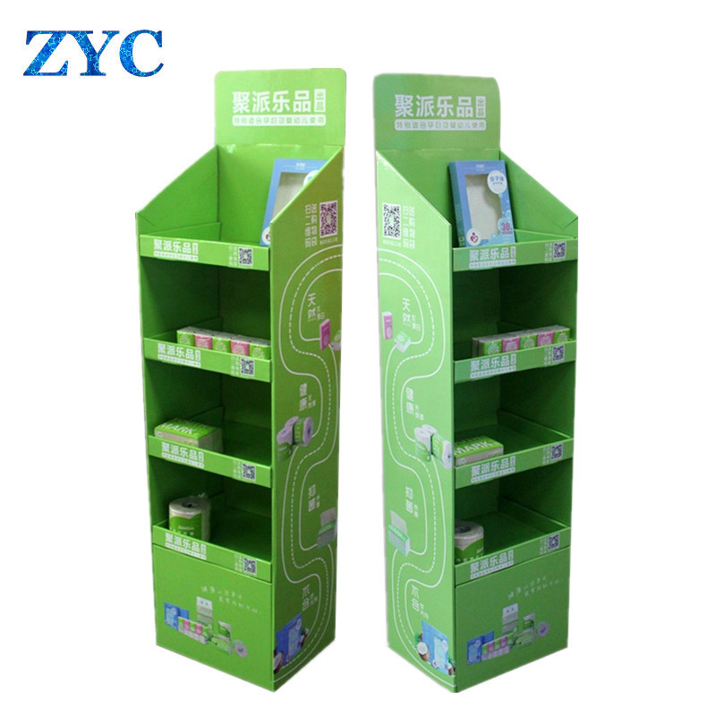 POP Custom Made Paper Shipper Display Retails Cardboard Shelf Display Stand