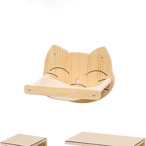 Cat Wall Shelf and Bed Wooden Cat Hammock Wall-Mounted Cat Bed & Furniture