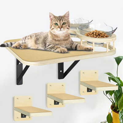 Wholesale Cat Wall Shelves with 3 Steps Cat Scratching Post Cat Hammock and Perches