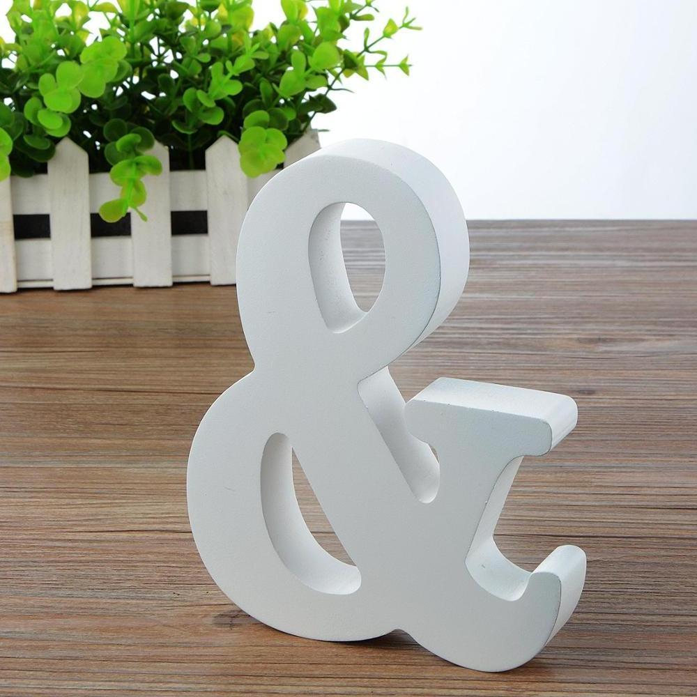 Wooden Hanging Wall Letters &White Decorative Wall Letter for Children's Nursery Baby's Room, Baby Name and Girls Bedroom Decor