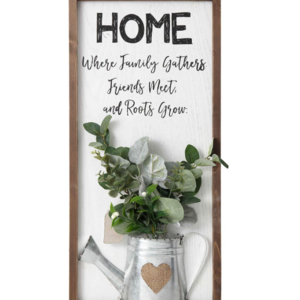 Farmhouse Home Sign Wooden Rustic Wall Decor Vertical Hanging Family Wall Art Plaque