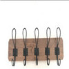 Rustic Style 5 Hook Wall Mount Wooden Coat Rack