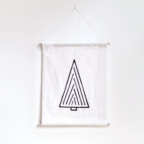 silkscreen affirmation banner wall hanging cotton wall flag