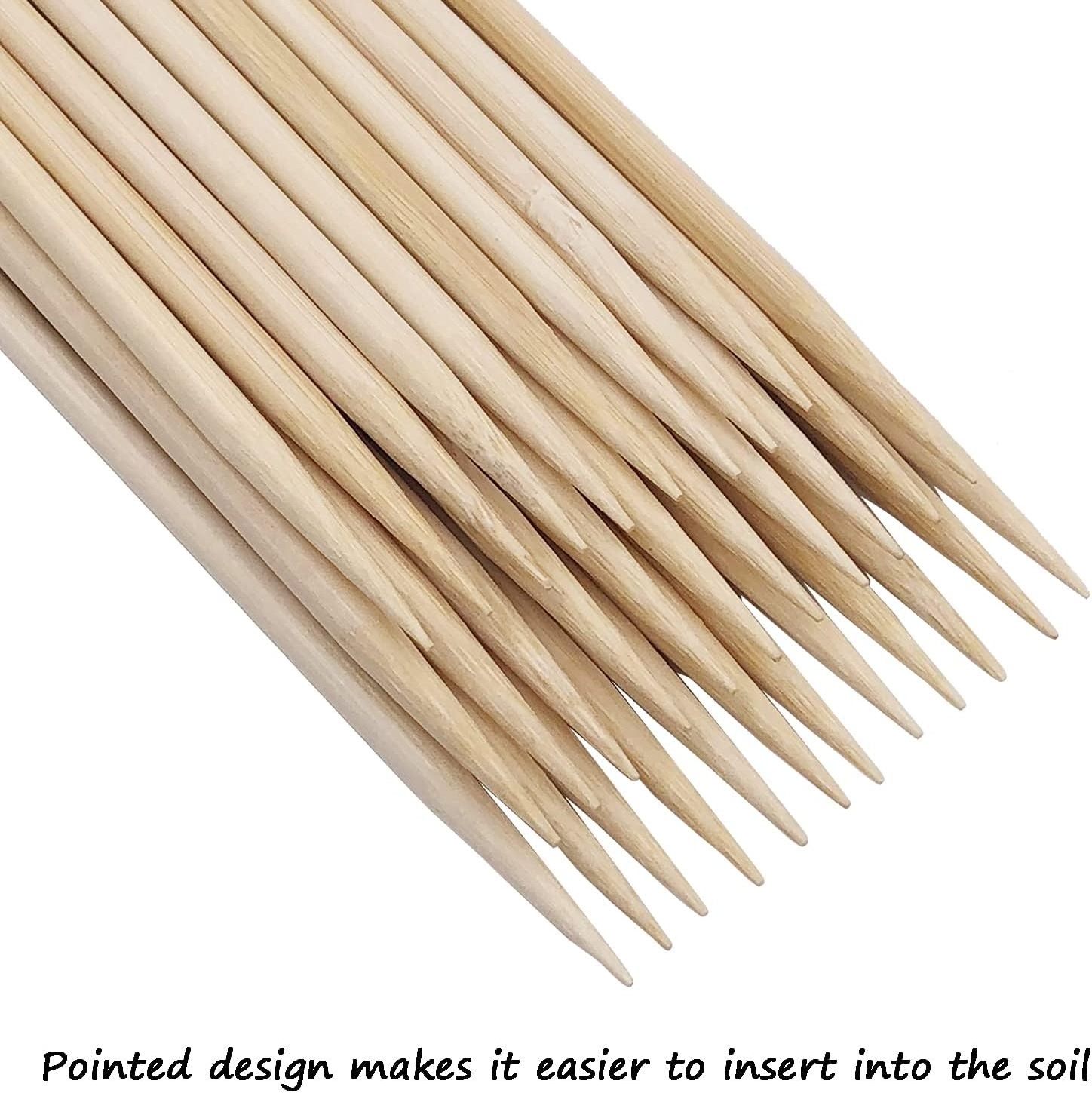 Plant Stakes Wood Plant Supports Natural Bamboo Garden Sticks