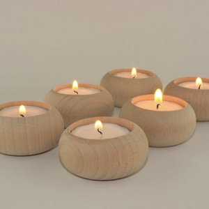 Dining and Wedding Table centerpieces Handmade Wood Candle Holders for votives and Tea Lights Candles