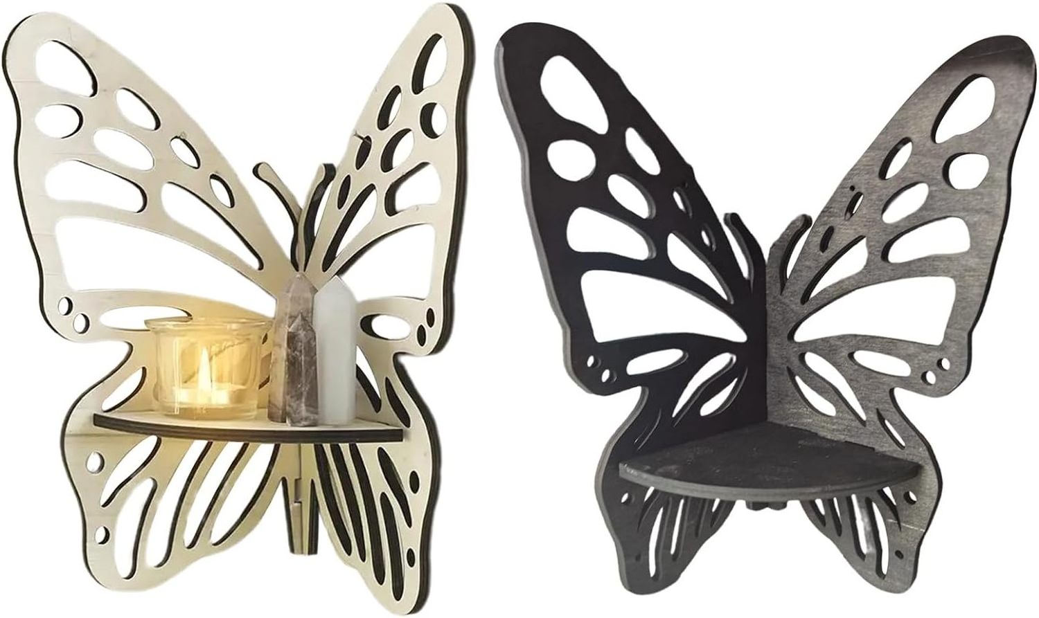 Decorative Butterfly Corner Shelf Wall Shelf Art and Craft Showcase Display Stand