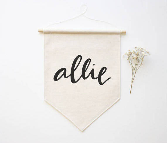 silkscreen affirmation banner wall hanging cotton wall flag