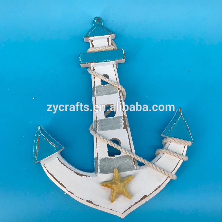 Nautical decor wood Anchor wall Hanging for decor