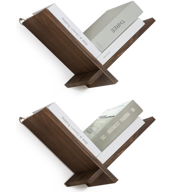 Small Hanging Wall Mounted Book shelf Bookshelf for Wall Thickened Solid Wood Desktop Book Shelves for Small Spaces