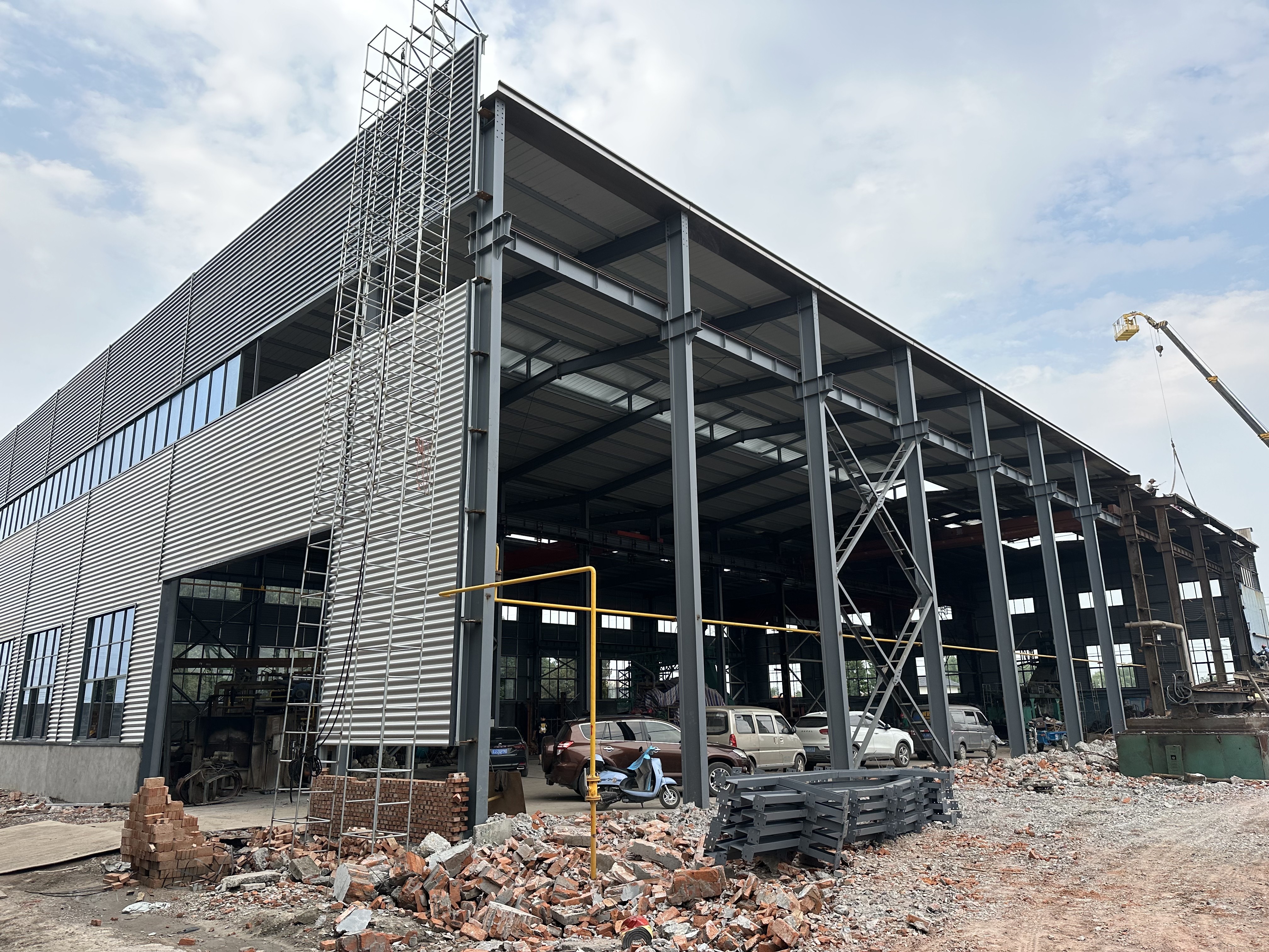 Low Cost Industrial Steel Church Building Construction with Roof Sheet