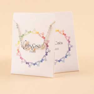 Custom Eco friendly Hanging Earring Necklace Jewelry Packaging And Display Card