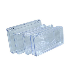 High Quality Low MOQ Plastic Eyelash Packaging Transparent Small Rectangle Case Box Cosmetic PVC Package