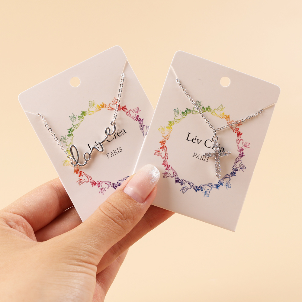 Custom Eco friendly Hanging Earring Necklace Jewelry Packaging And Display Card