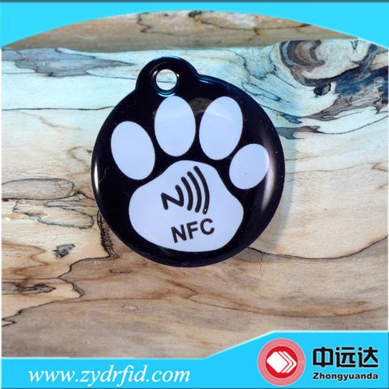 Custom QR Code RFID Epoxy Tag NFC 213 Chip Access Control Card Dog Cat RFID Pet Tracking Tag