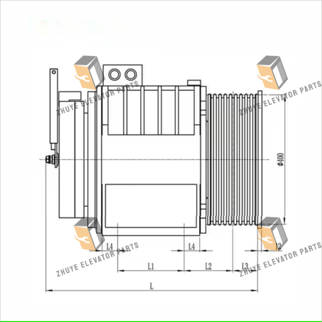 Good service 6MONADRIVE elevator permanent magnet synchronous gearless traction machine MONA400