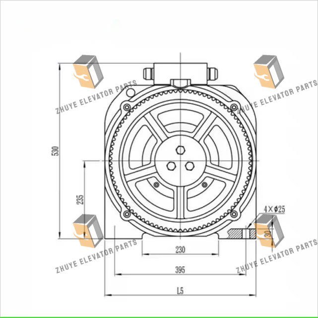 Good service 6MONADRIVE elevator permanent magnet synchronous gearless traction machine MONA400