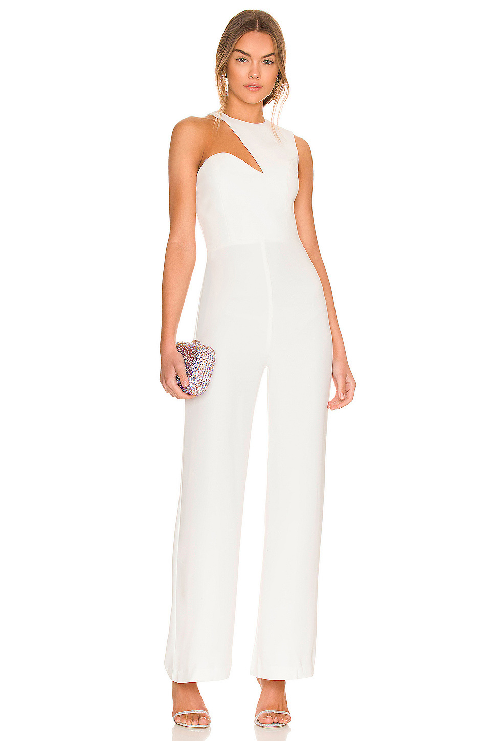 2022 Summer OEM Fashion O Neck Sleeveless Front cut-out detail Women Formal Jumpsuit