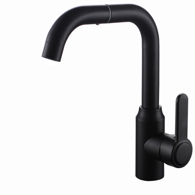 Black stainless steel basin washing hot and cold faucet ball bearing basin faucet faucet