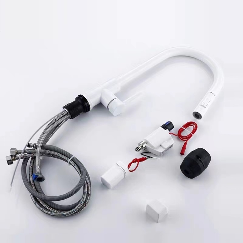 White kitchen faucet pull-out automatic sensor faucet touch sensor kitchen faucet