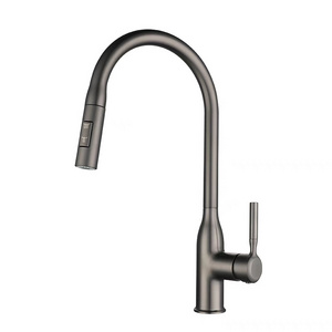 Best selling gun gray faucet kitchen pull faucet pull-out hot and cold faucet