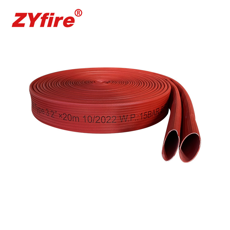 Zyfire firefighting equipment accessories flexible nitrile rubber layflat fire control hose for water discharge