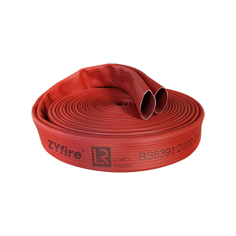 Zyfire firefighting equipment accessories flexible nitrile rubber layflat fire control hose for water discharge