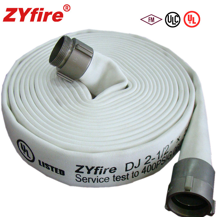 ZYfire 2 inch white durable layflat FM approval UL listed fire epdm hose for industrial fire fighting