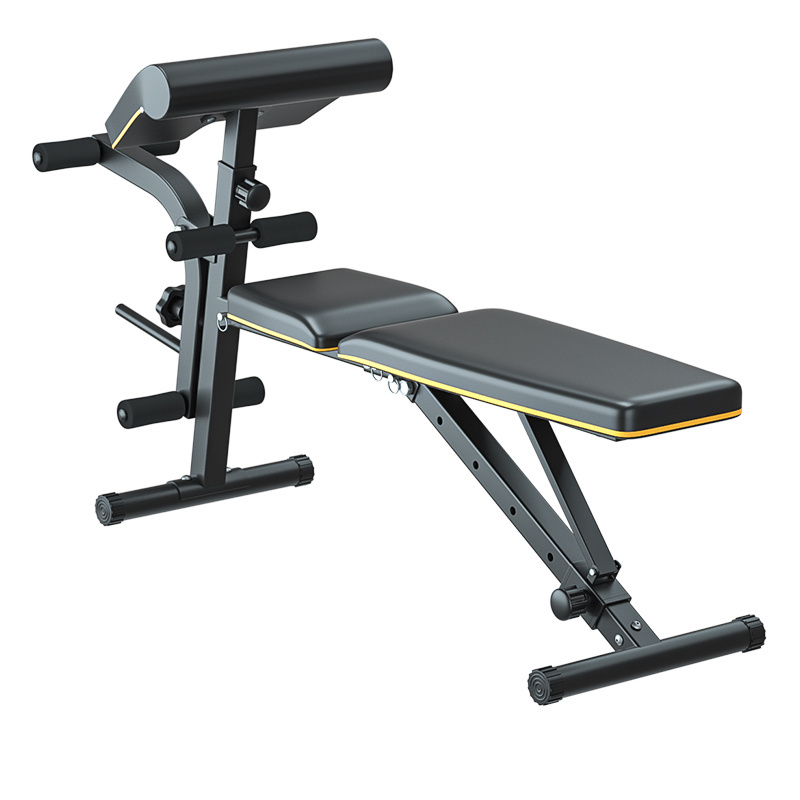 Multifunctional Adjustable Folding Fitness Flat Weight Bench With Preacher Curl and leg developer attachment