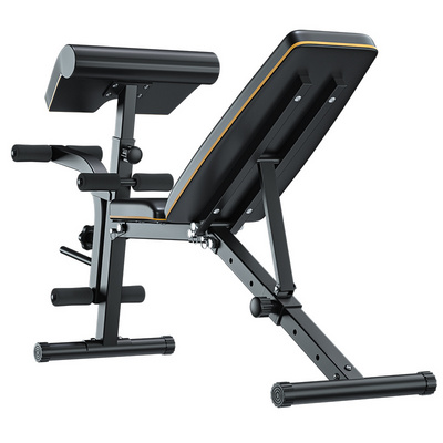 Multifunctional Adjustable Folding Fitness Flat Weight Bench With Preacher Curl and leg developer attachment