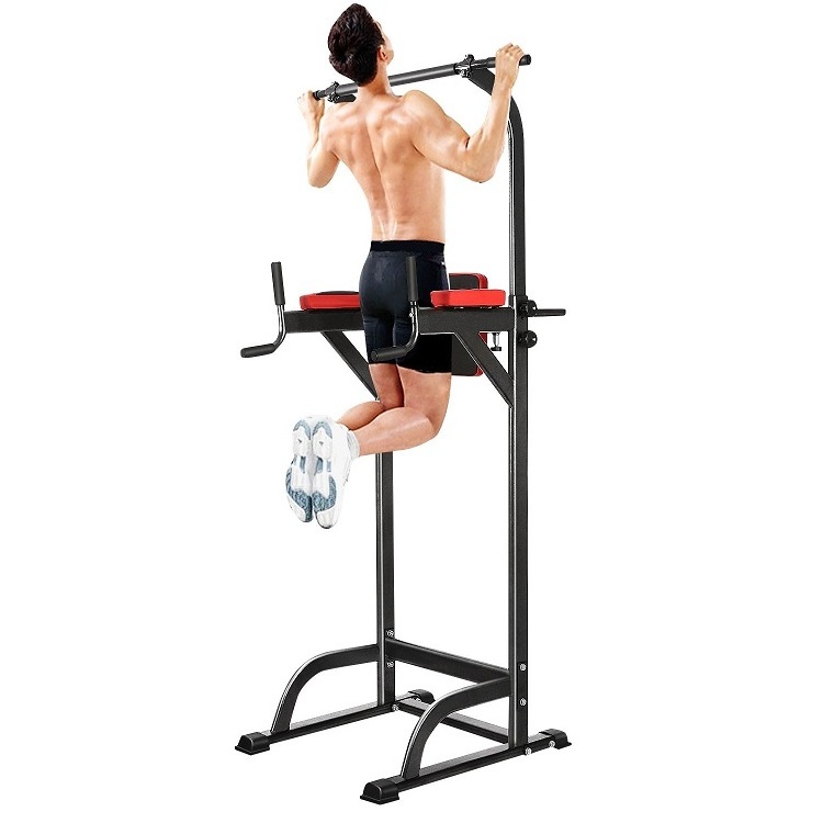 ZYFIT Chin Up Power Tower Rack Pull Up Stand Bar Leg Raise Home Gym Workout Weight