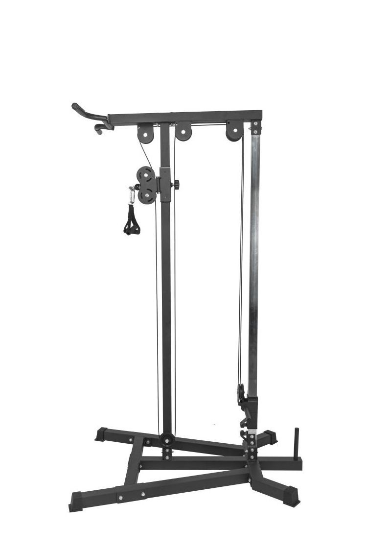 Lat Pull Down Cable Machine  Adjustable Low Row Pulley Exercise Equipment with Attachments for Strength Training Home Gym